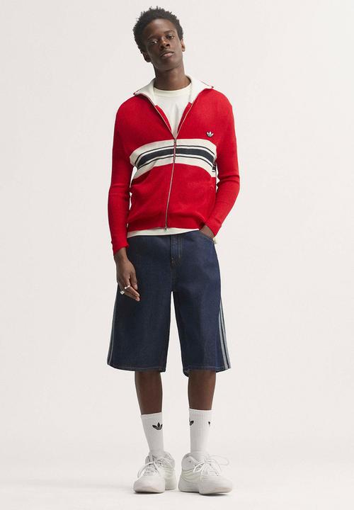adidas Originals - Firebird  Jorts Mid-Rise Straight Leg - Indigo Denim Blue