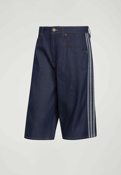 adidas Originals - Firebird  Jorts Mid-Rise Straight Leg - Indigo Denim Blue