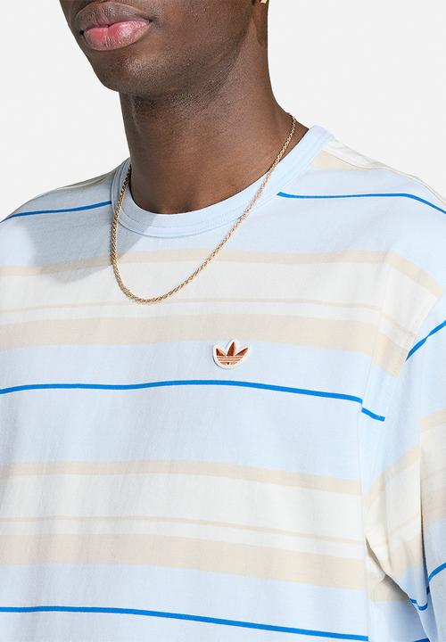 adidas Originals - Striped Crew Neck Tee - Crystalsky