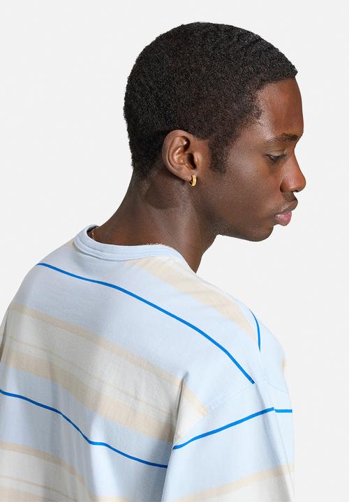 adidas Originals - Striped Crew Neck Tee - Crystalsky