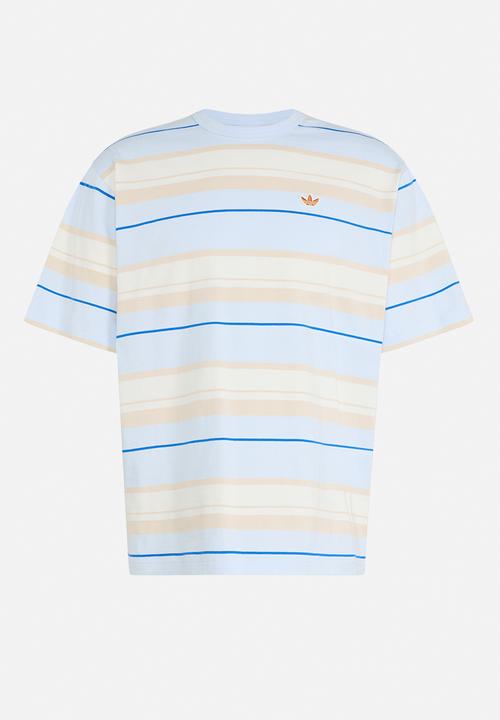 adidas Originals - Striped Crew Neck Tee - Crystalsky