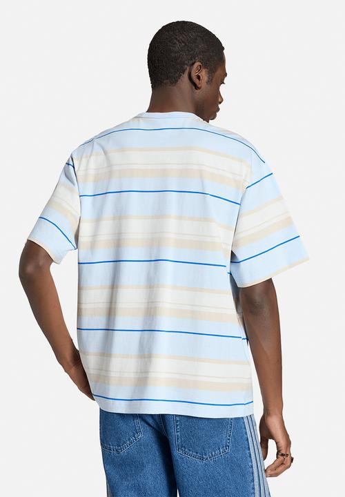 adidas Originals - Striped Crew Neck Tee - Crystalsky
