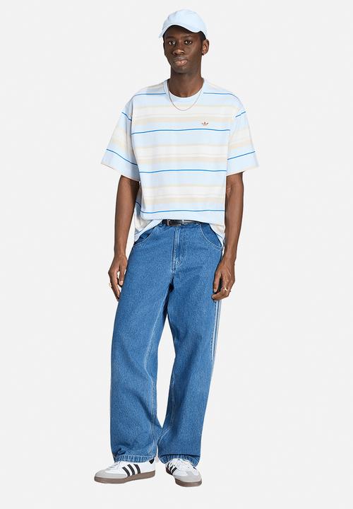 adidas Originals - Striped Crew Neck Tee - Crystalsky
