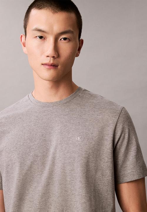 Calvin Klein - Short Sleeve Classic Monogram Tee - Medium Grey Heather