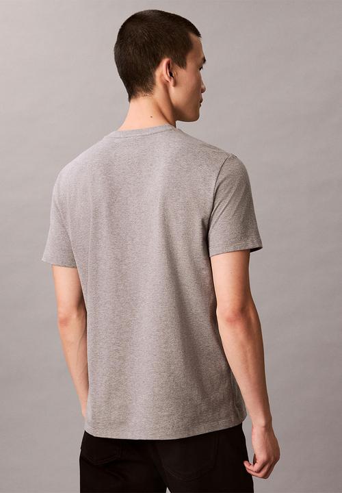 Calvin Klein - Short Sleeve Classic Monogram Tee - Medium Grey Heather