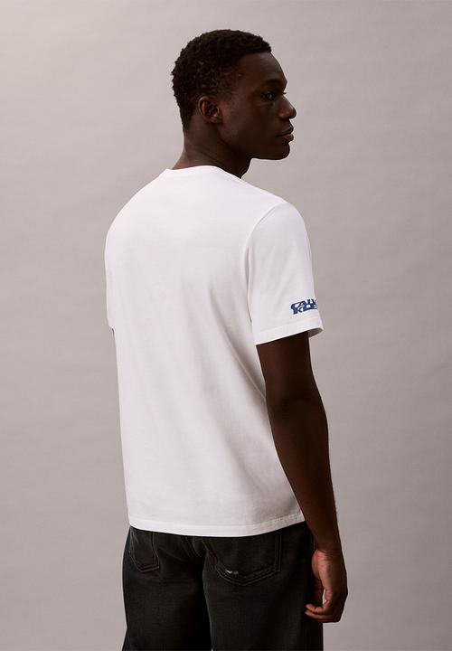 Calvin Klein - Short Sleeve 20S 5Am Ck Racer Stripe Graphic Tee - Brilliant White