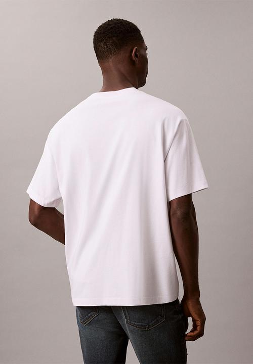 Calvin Klein - Short Sleeve 16S Tricolor Monologo Graphic Tee - Bright White