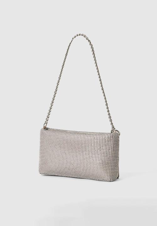 Forever New - Keisha soft sparkle clutch in silver