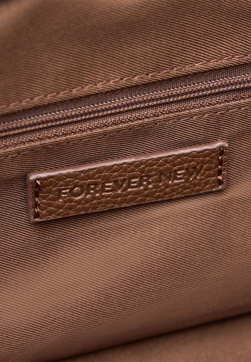 Forever New - Portia padlock soft clutch in chocolate