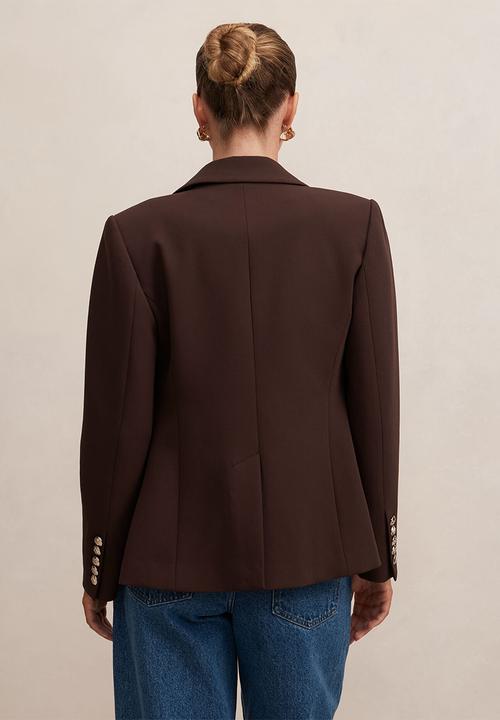 Forever New - Tiana Military Blazer in Chocolate