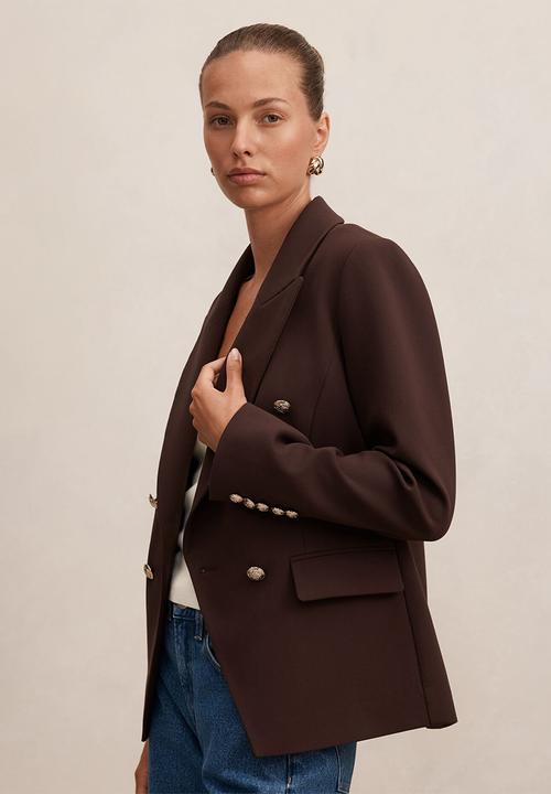 Forever New - Tiana Military Blazer in Chocolate