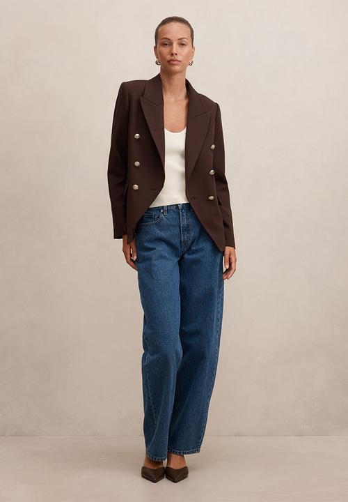Forever New - Tiana Military Blazer in Chocolate
