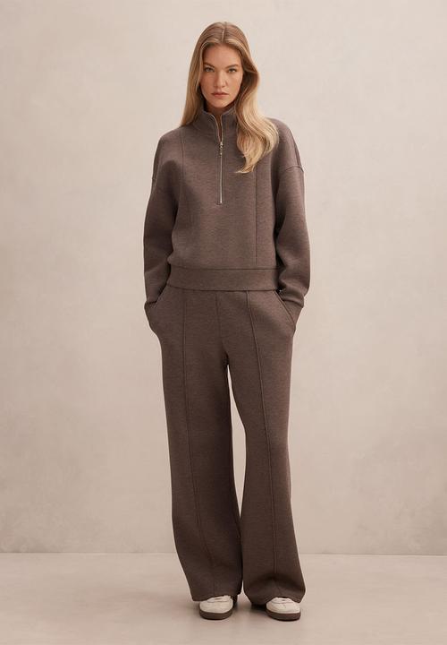 Forever New - Heidi seam detail lounge jumper in mocha mist