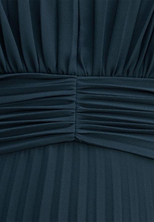 Forever New - Leia pleated cape maxi dress in crystal teal