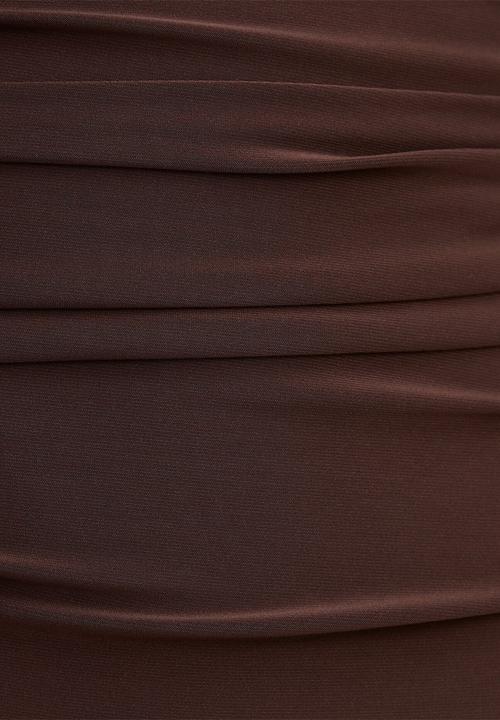 Forever New - Alisa ruched jersey midi dress in freckle