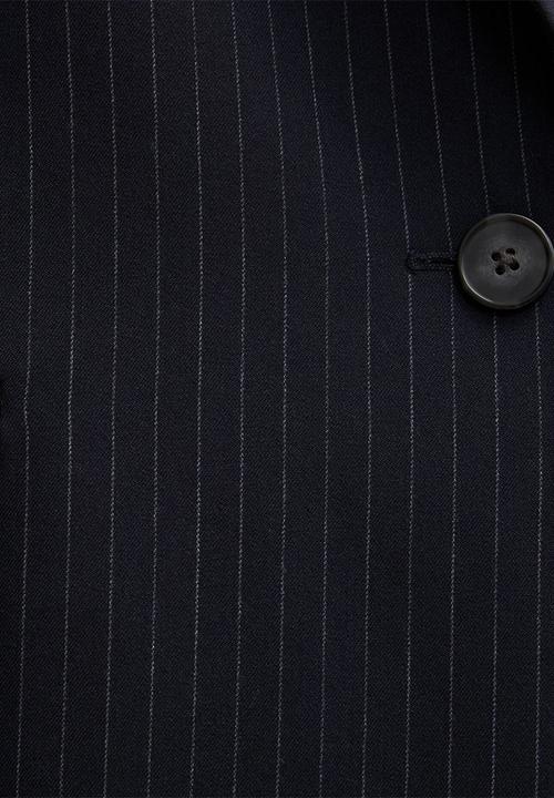 Forever New - Paloma single breasted blazer in navy pinstripe suit