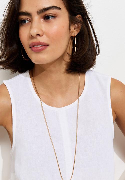 New Look - Linen Blend Sleeveless Top - White
