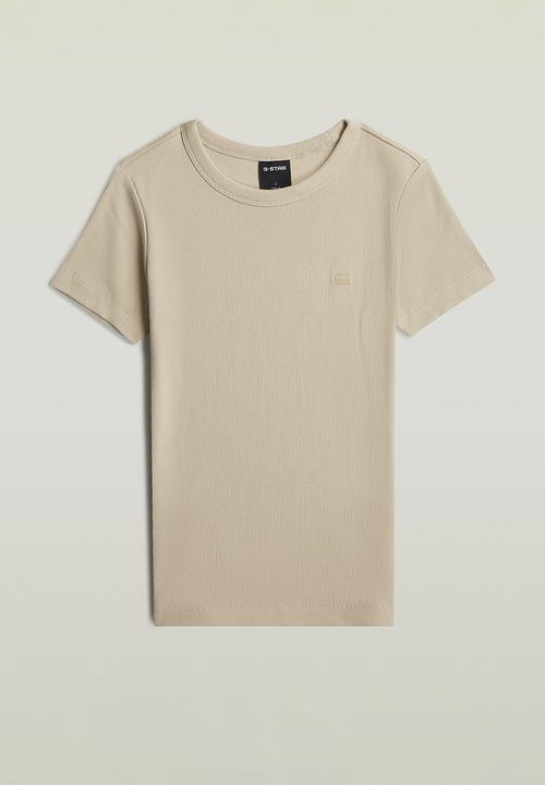G-STAR - Slim rib t wmn - dk brick