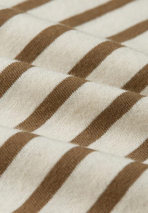 G-STAR - Stripe eyben slim v t 2.0 wmn - whitebait/teak stripe