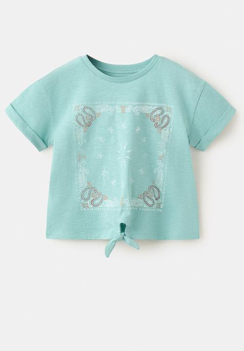 MANGO - T-Shirt Banda - Medium Green