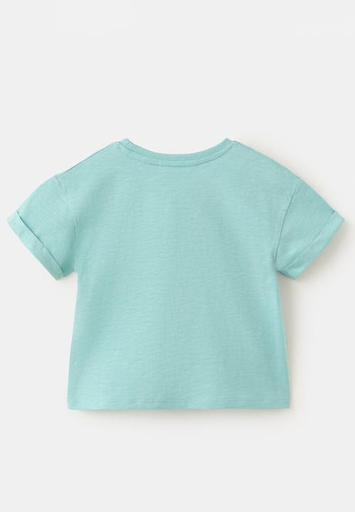 MANGO - T-Shirt Banda - Medium Green