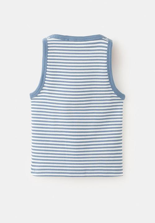 MANGO - T-Shirt RIBI - Medium Blue