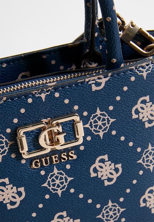 GUESS - Emelie Logo Mini Tote Bag-Navy Logo