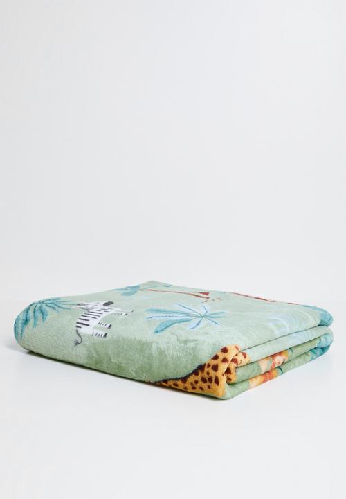 H&S - Woodland Flannel Blanket 120x150 - Treetop
