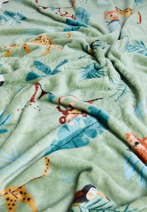 H&S - Woodland Flannel Blanket 120x150 - Treetop
