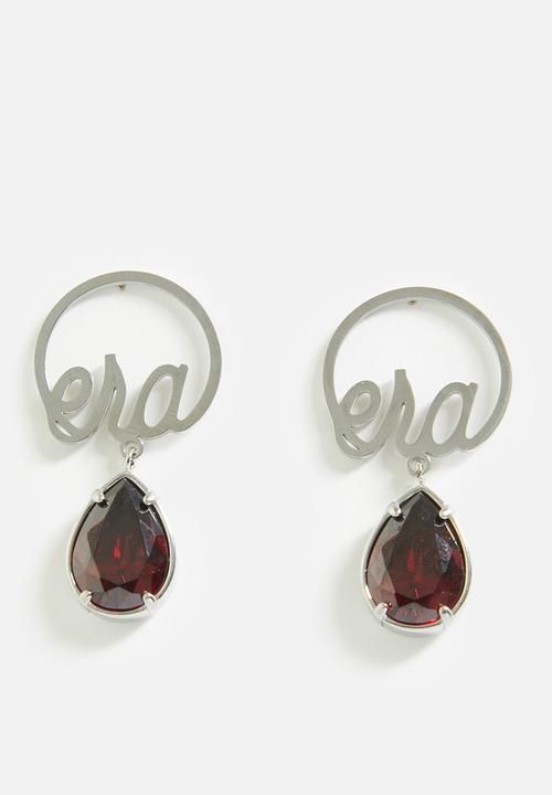 ERA by DJ Zinhle - ERA love teardrop earrings  - Silver