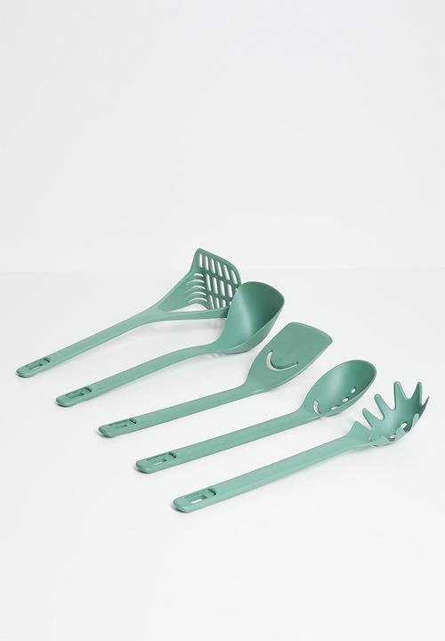 Excellent Houseware - Masher kitchen utensil set of 5 - Green