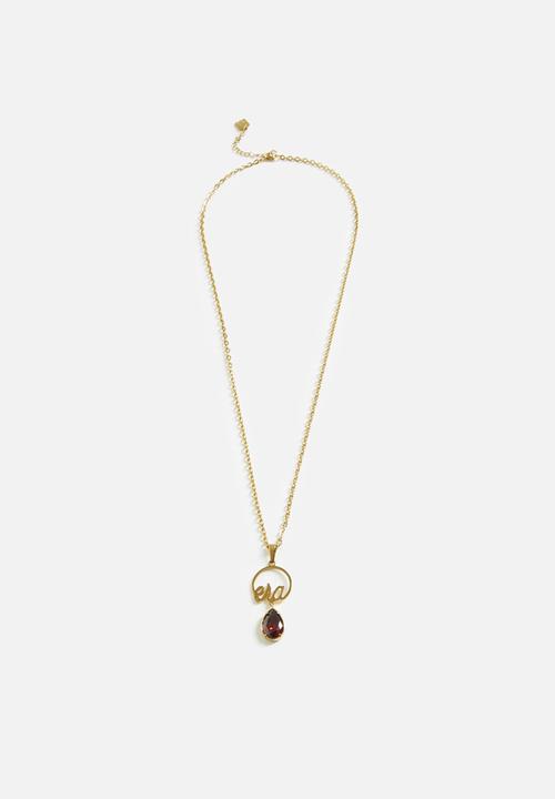 ERA by DJ Zinhle - ERA love teardrop necklace  - Gold
