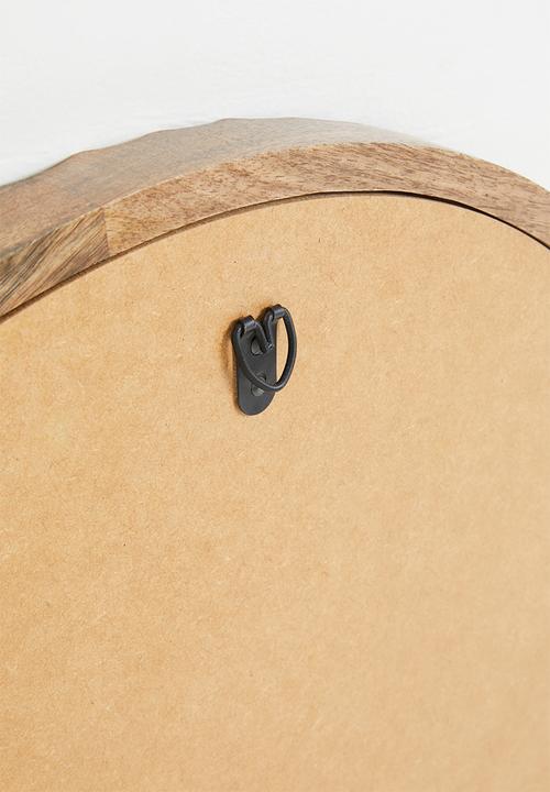 Sixth Floor - Round Ribbed Wooden Mirror - Natural