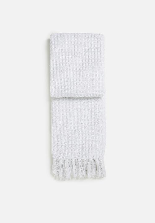 Sixth Floor - Wisp Waffle Cotton Throw - White 