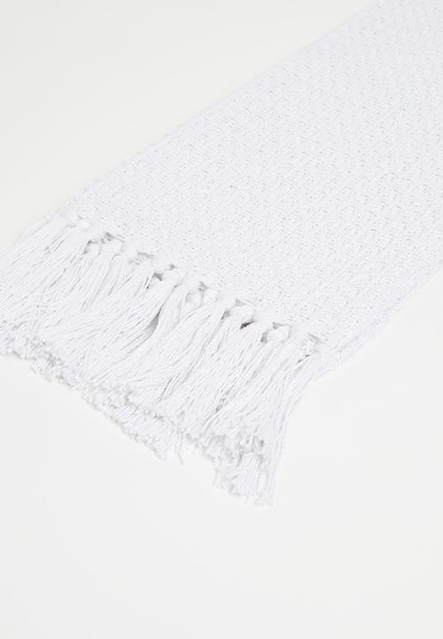 Sixth Floor - Wisp Waffle Cotton Throw - White 