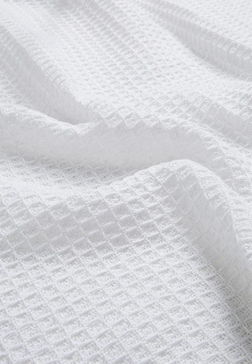 Sixth Floor - Wisp Waffle Cotton Throw - White 