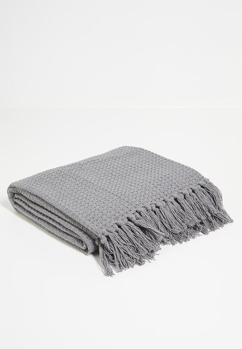 Sixth Floor - Wisp Waffle Cotton Throw Grey
