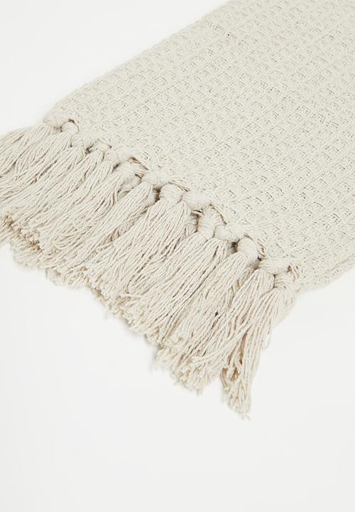Sixth Floor - Wisp Waffle Cotton Throw - Stone