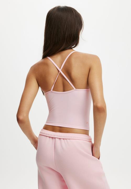 Cotton On - Ultra Soft Tri Crossback Cami - Cherry Dream
