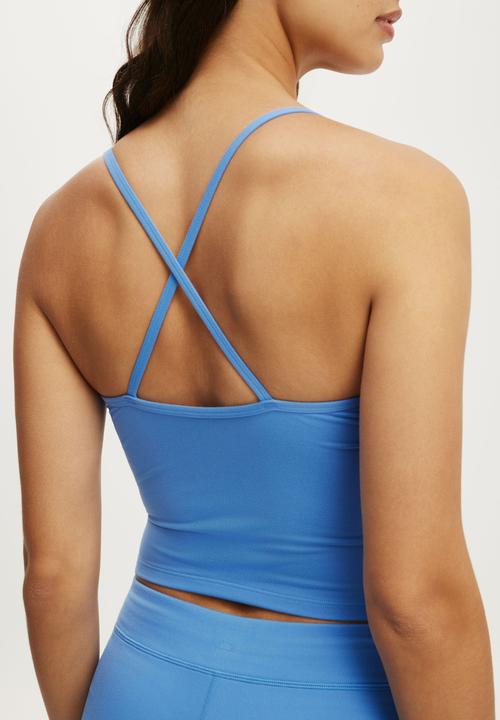 Cotton On - Ultra Soft Tri Crossback Cami - Ultramarine