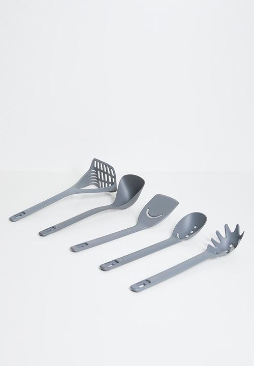 Excellent Houseware - Masher kitchen utensil set of 5 - Grey