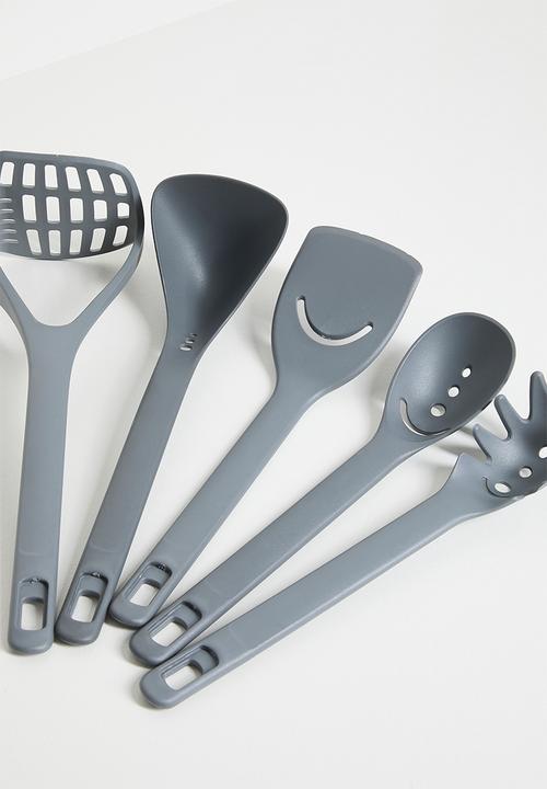 Excellent Houseware - Masher kitchen utensil set of 5 - Grey