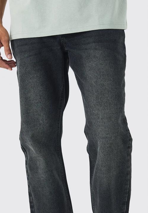 boohooMAN - Relaxed Rigid Jean In Washed Black - Washed Black