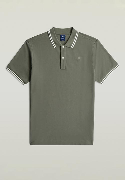 G-STAR - Dunda Slim Stripe Polo Short Sleeve - Orphus