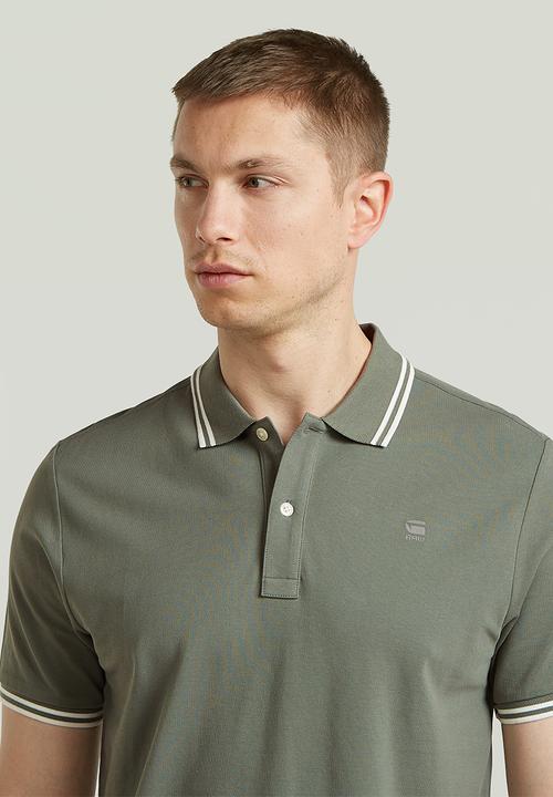 G-STAR - Dunda Slim Stripe Polo Short Sleeve - Orphus