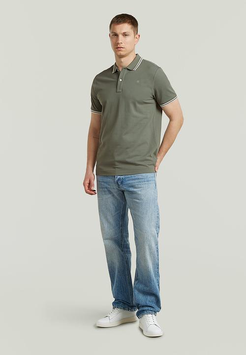 G-STAR - Dunda Slim Stripe Polo Short Sleeve - Orphus