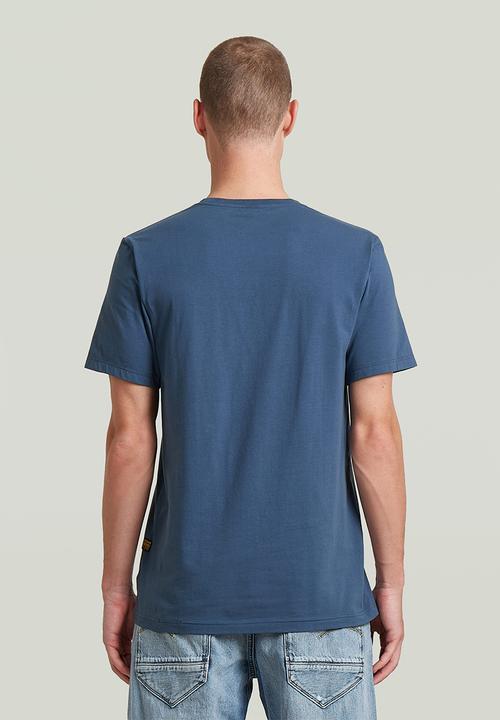 G-STAR - Slim Base R T Short Sleeve - Rank Blue