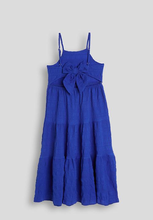 Pop Candy - Shirred square neck maxi dress - royal blue