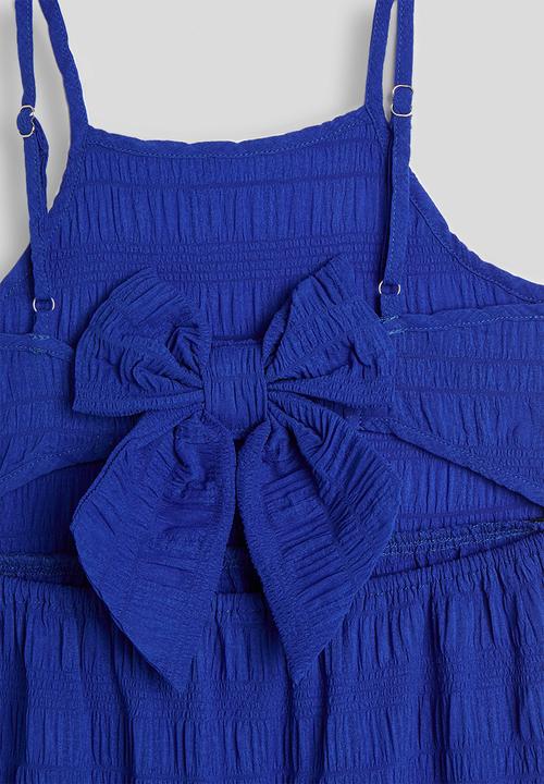 Pop Candy - Shirred square neck maxi dress - royal blue