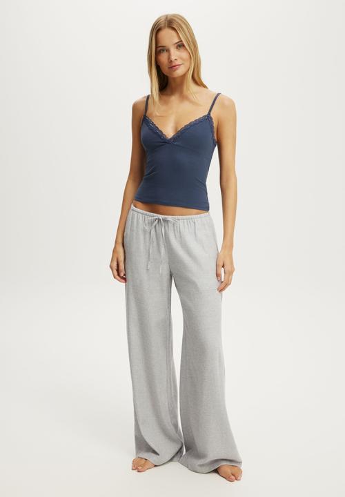 Cotton On - Dreamy soft lace triangle cami - steely blue